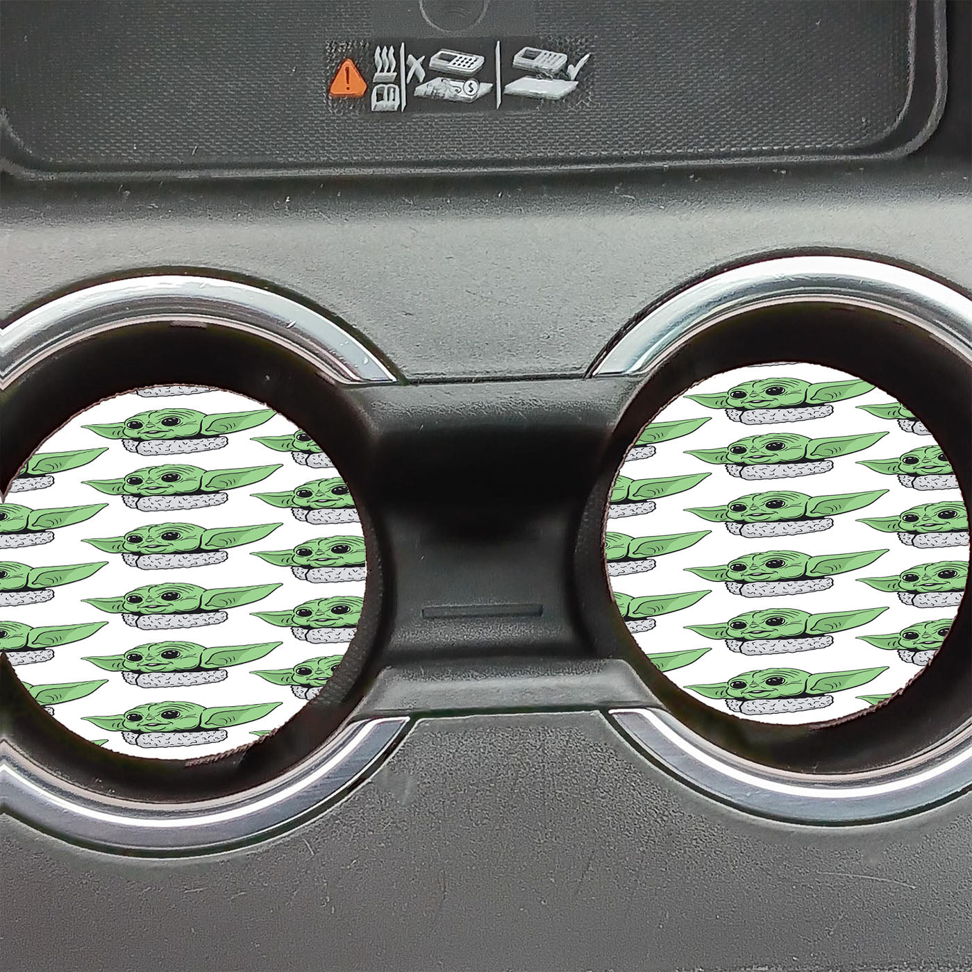 Baby Yoda Green Head Car Coasters