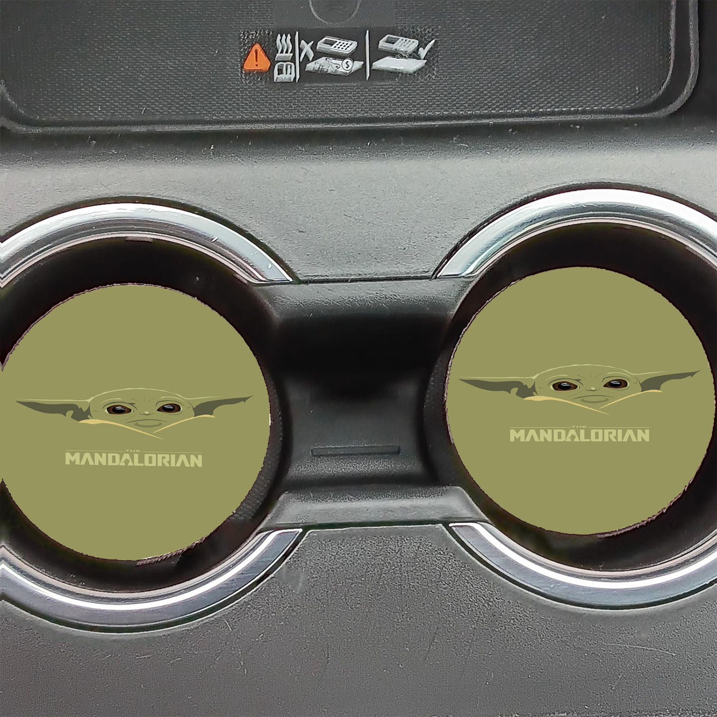 Baby Yoda Mandalorian Minimalist Car Coasters