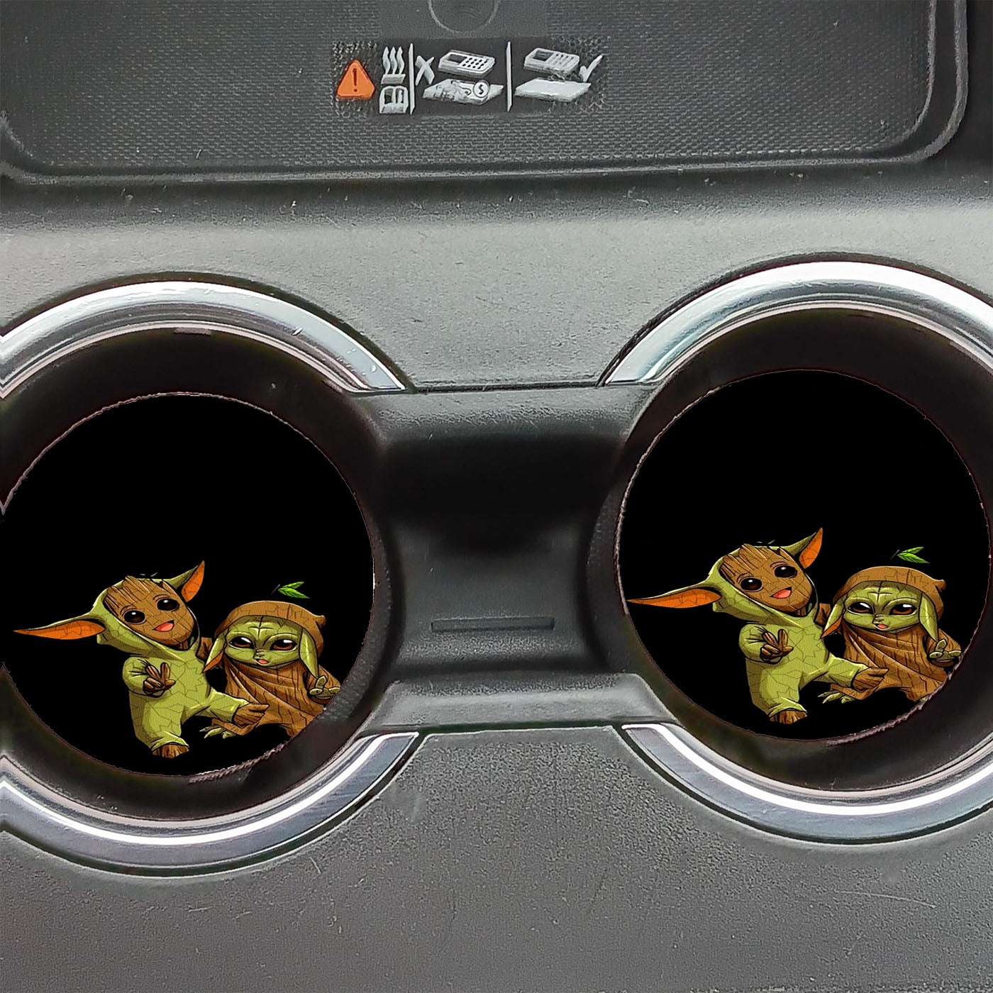 Baby Yoda X Baby Groot Puzzle Car Coasters