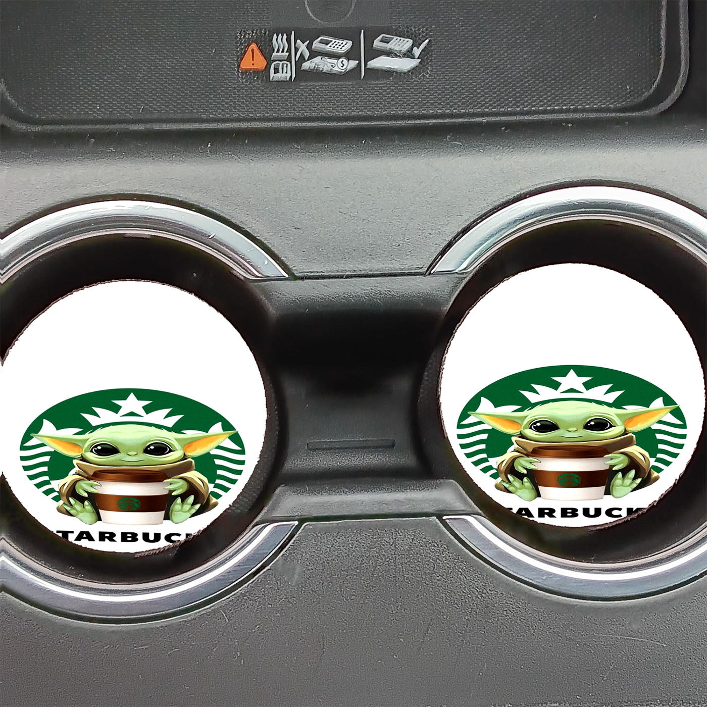 Baby Yoda X Starbucks Coffe Car Coasters