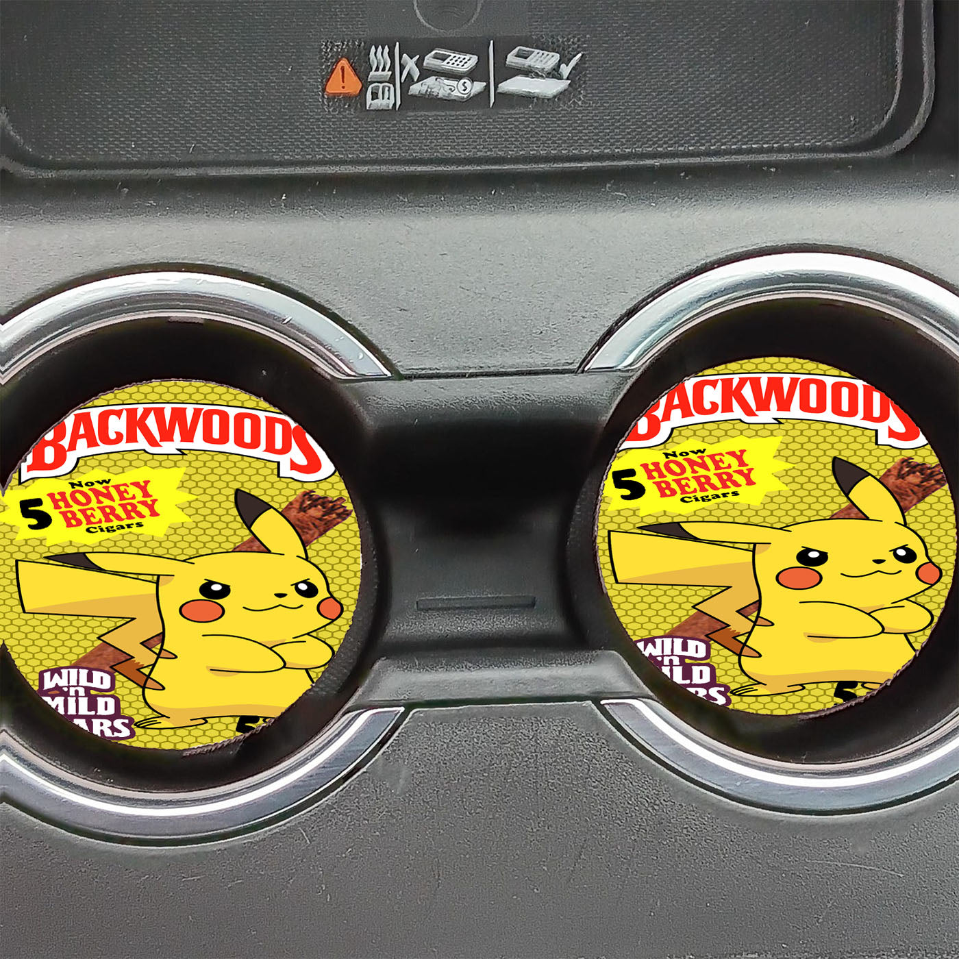 Backwoods Pikachu Blunt Wraps Car Coasters