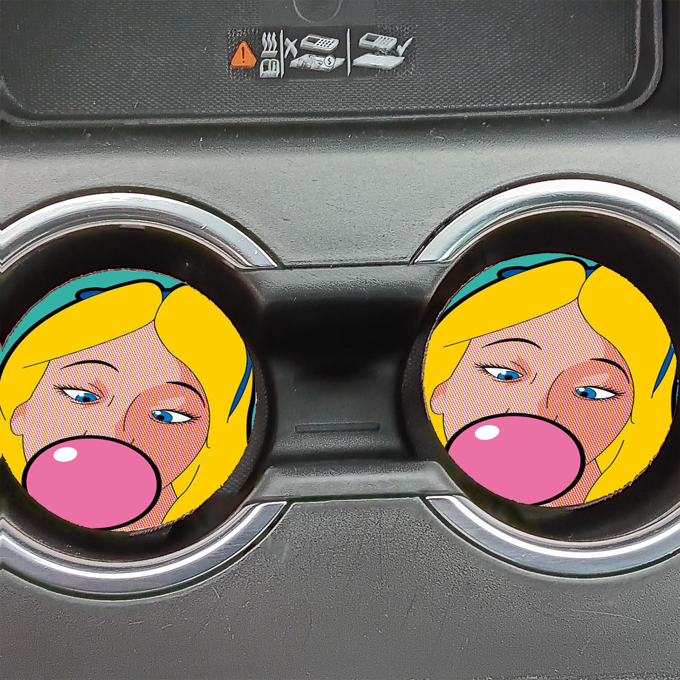 Bad Bubble Gum Alice In Wonderland Car Coasters