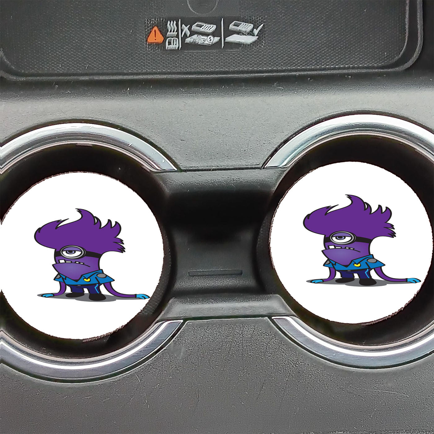 Bad Puple Minion Car Coasters