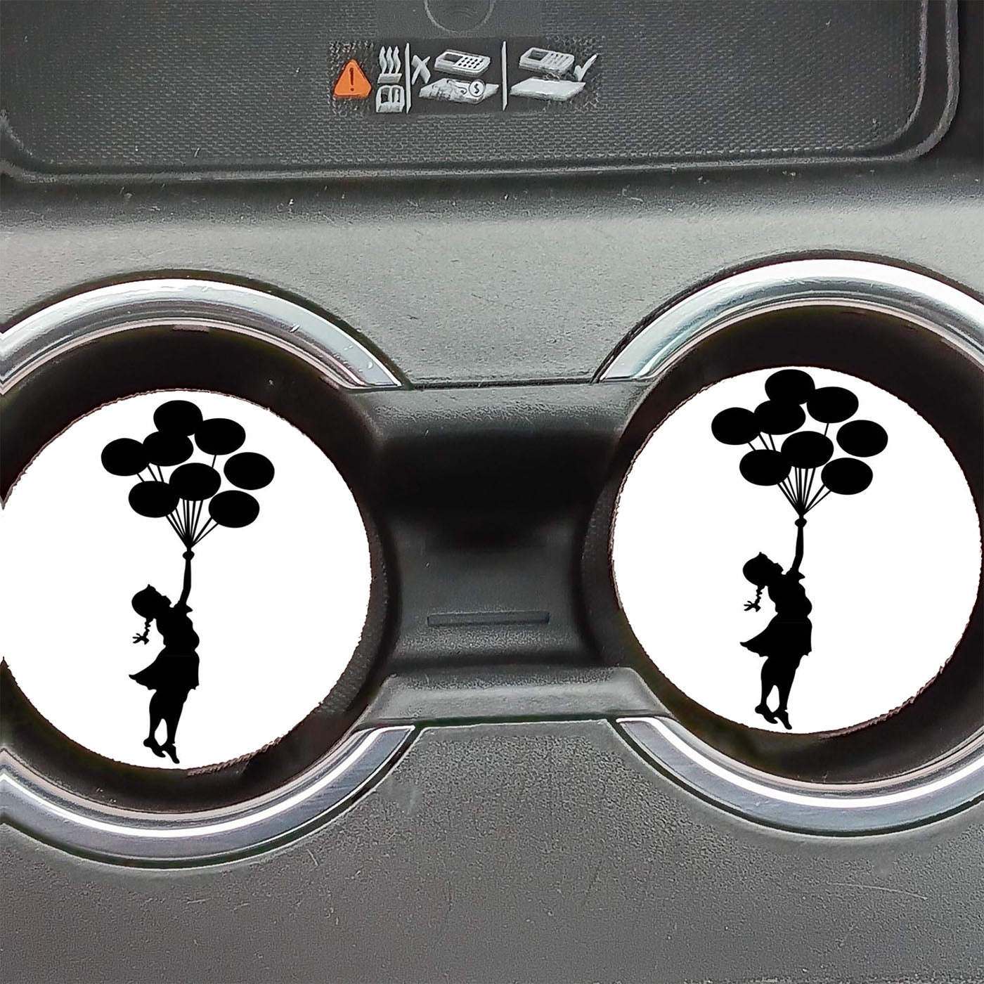 Banksy Balloon Girl Car Coasters