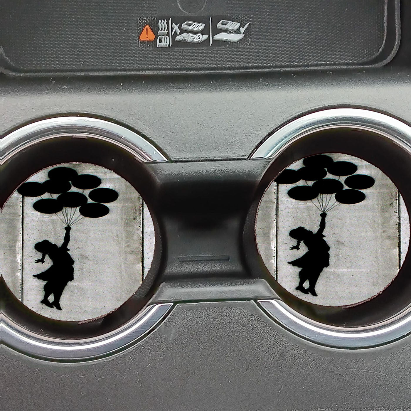 Banksy Balloon Girl Art Car Coasters