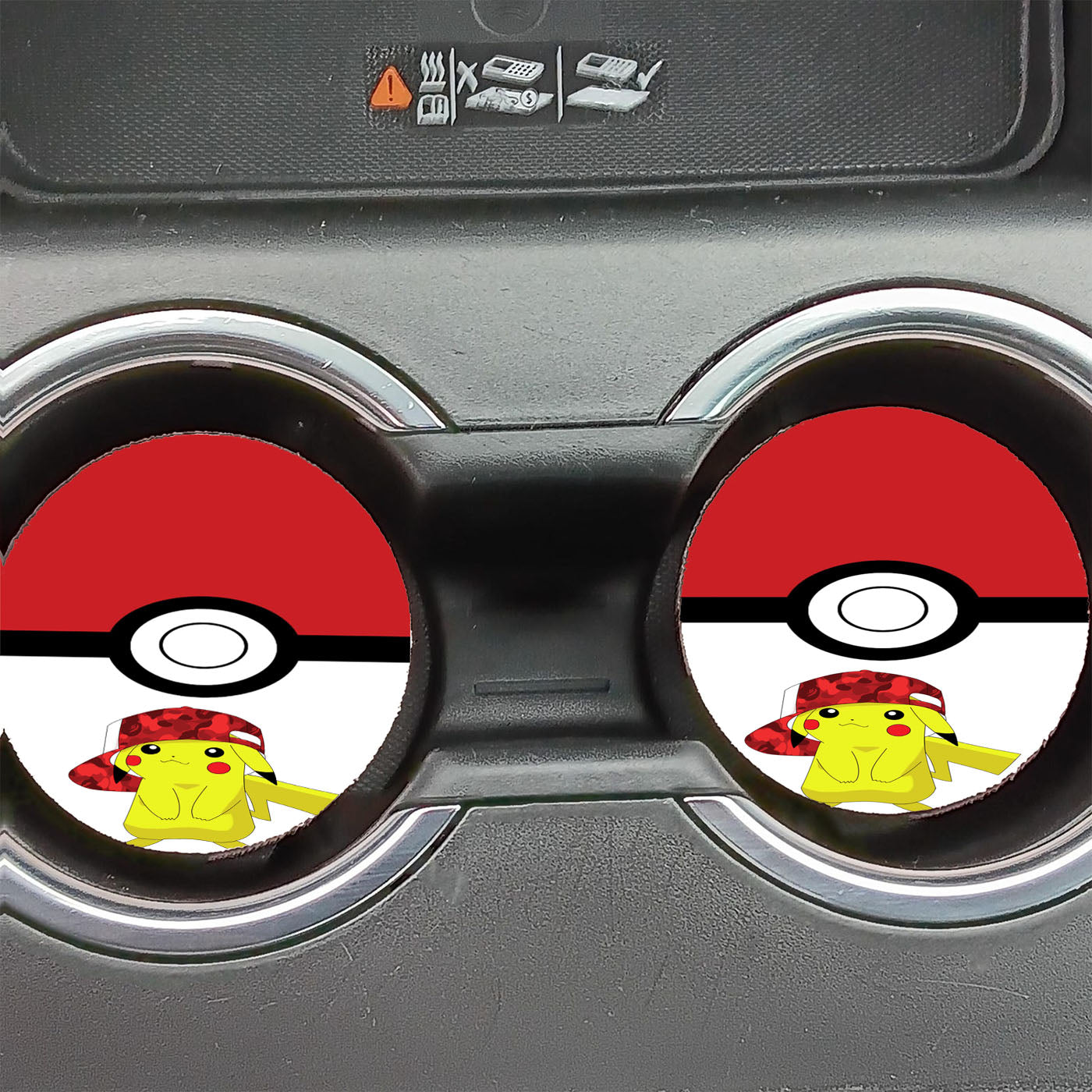 Bape Pikachi Pokemon Ball Car Coasters