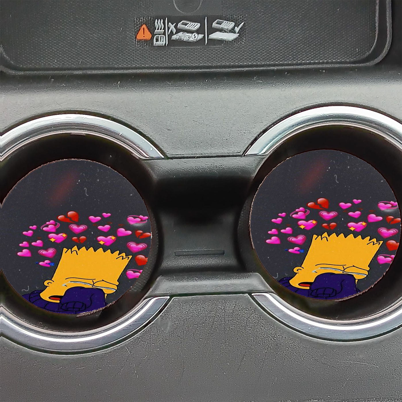 Bart Simpson Sad Life  Car Coasters