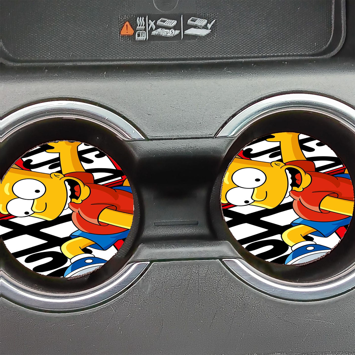 Bart The Simpsons Duff Car Coasters