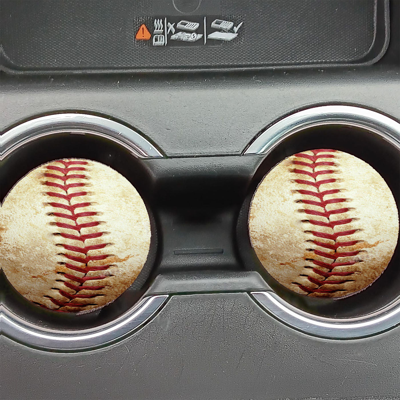 Baseball Stitching Car Coasters