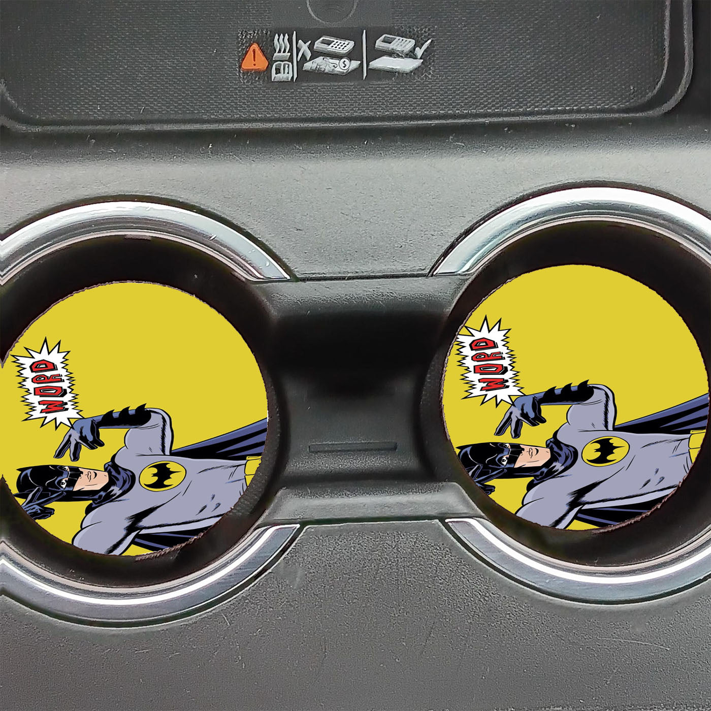 Batman Word Pop Art Car Coasters
