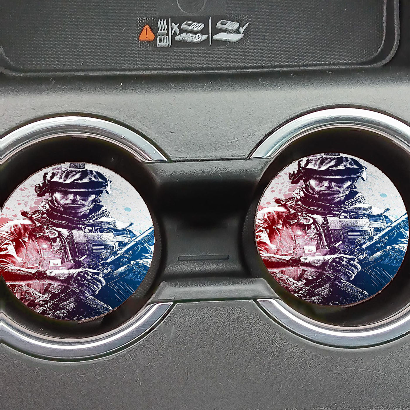 Battlefield Art Version Car Coasters