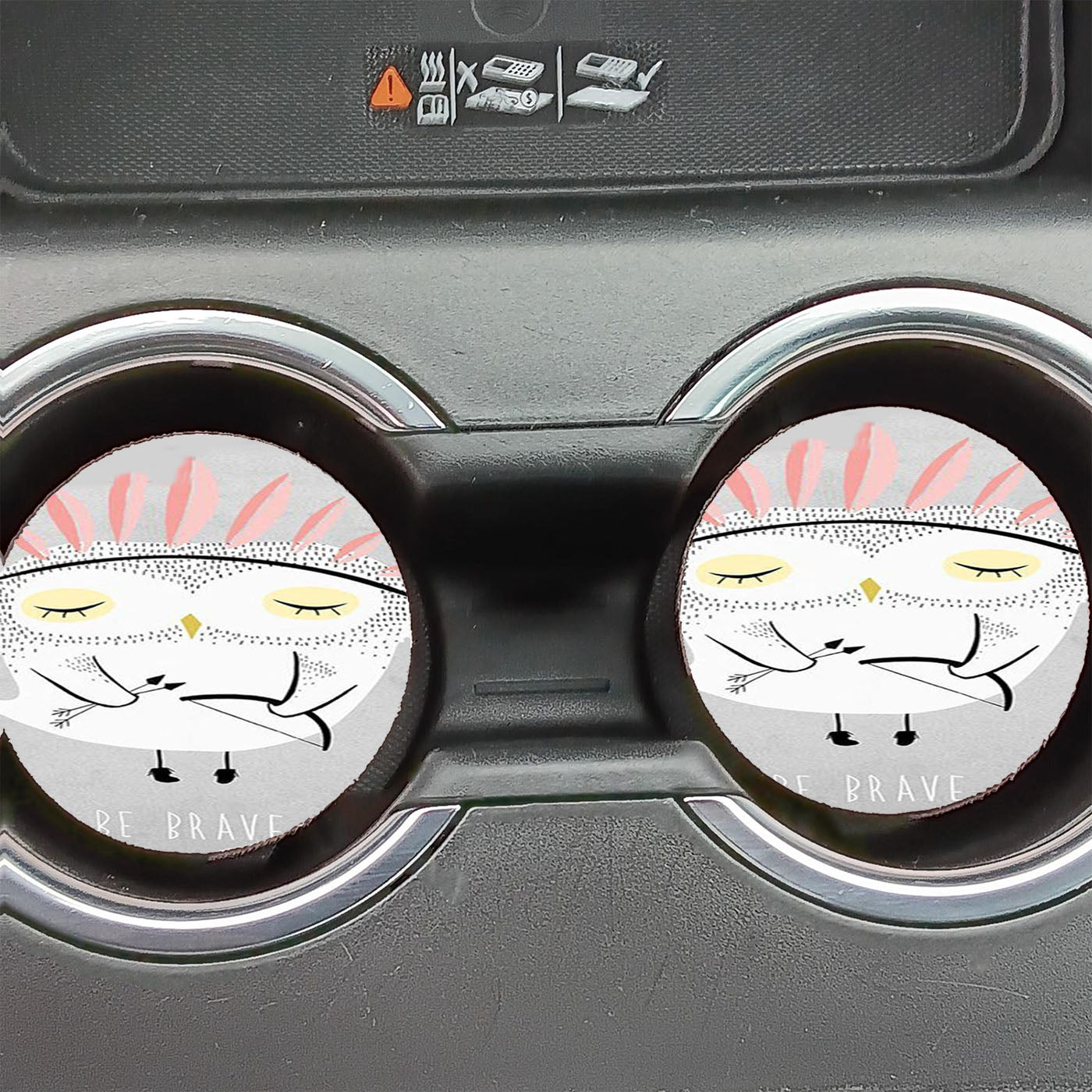 Be Brave Car Coasters