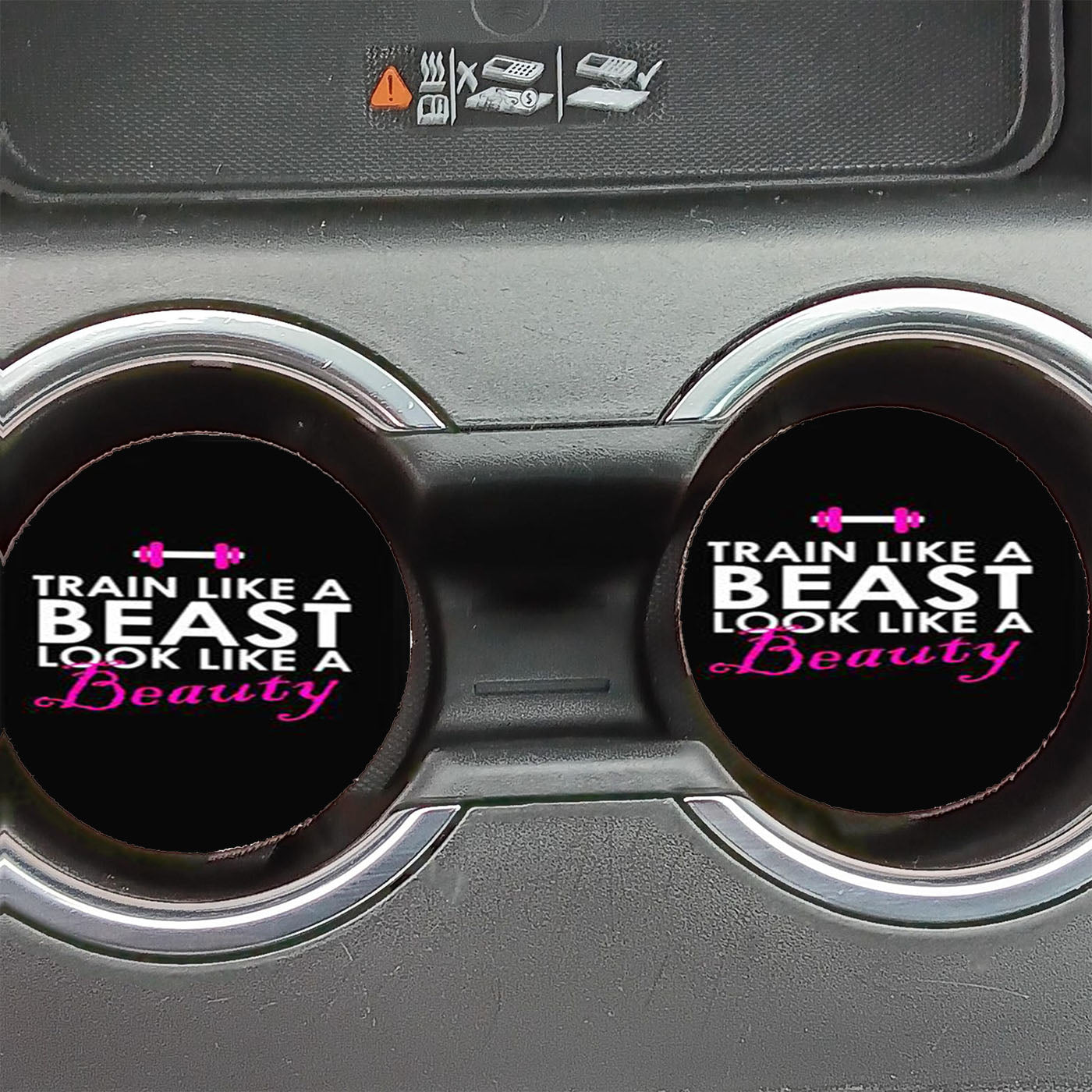 Beast And Beauty Quote Car Coasters