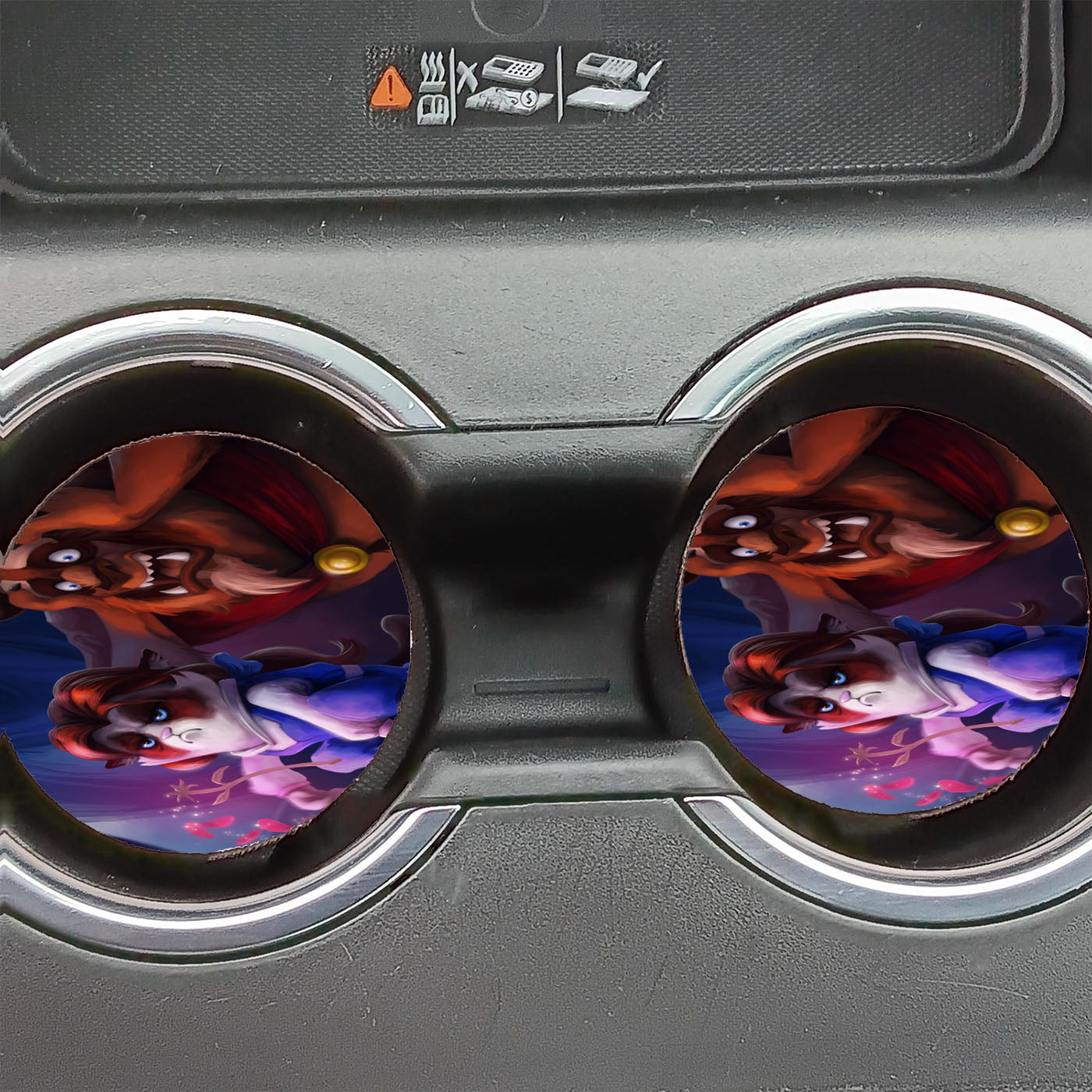 Beast Disney Grumpy Cat Car Coasters