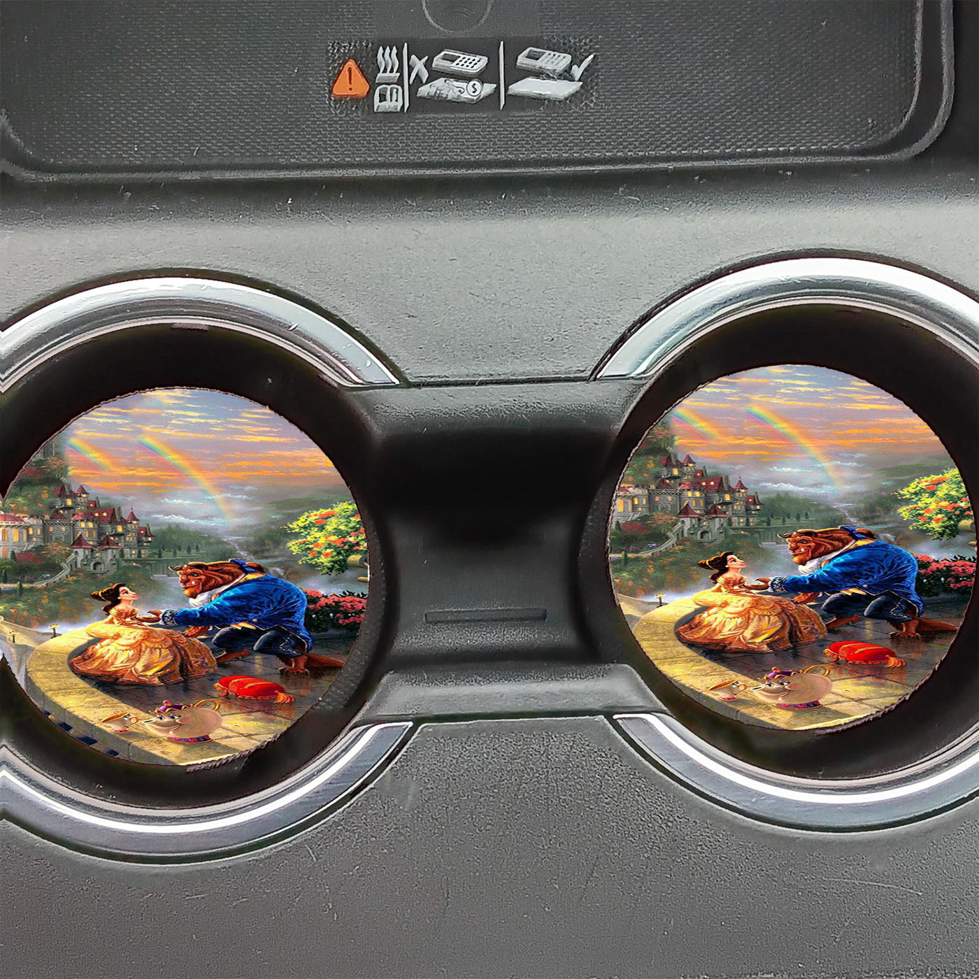Beauty And The Beast Art Car Coasters