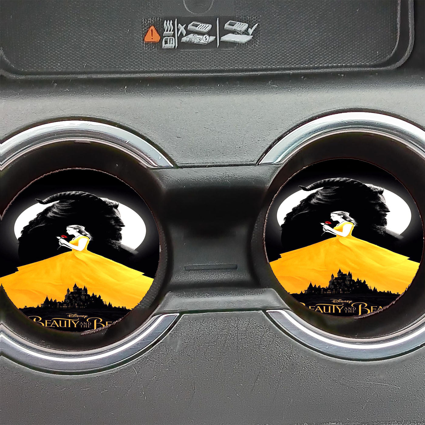 Beauty And The Beast Poster Car Coasters