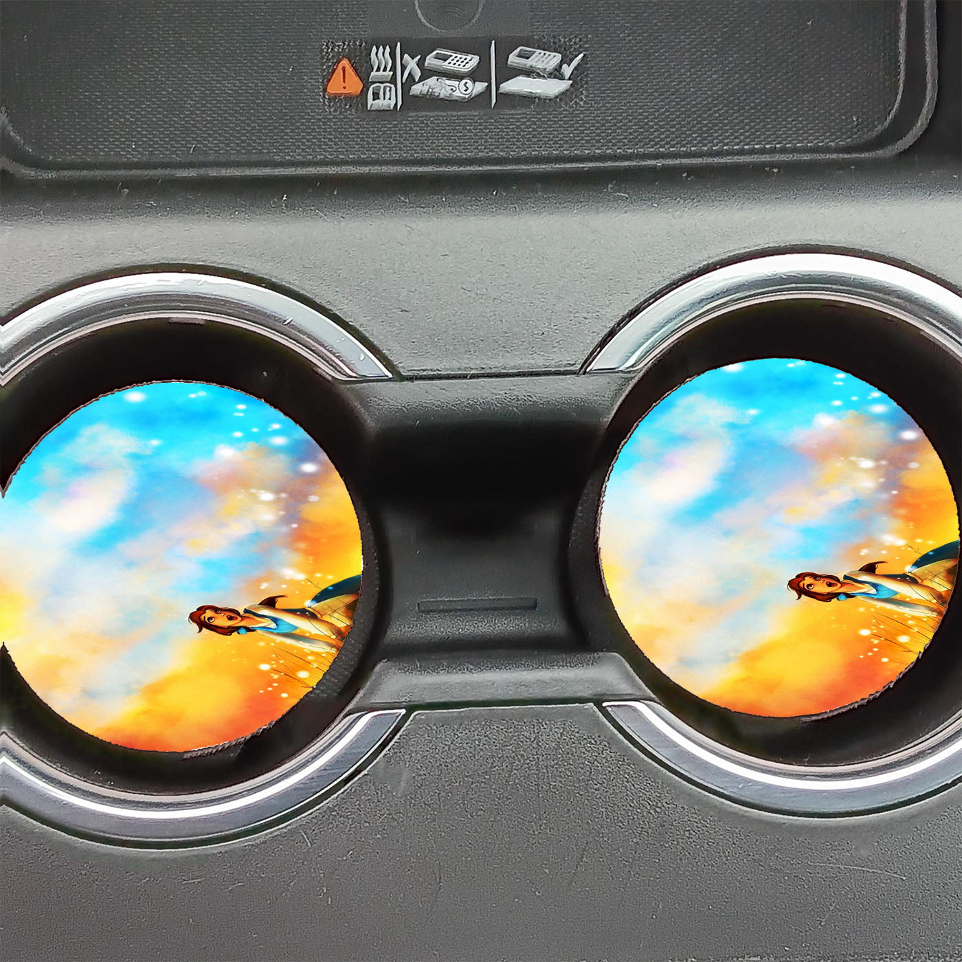 Beauty And The Beast Princess Car Coasters