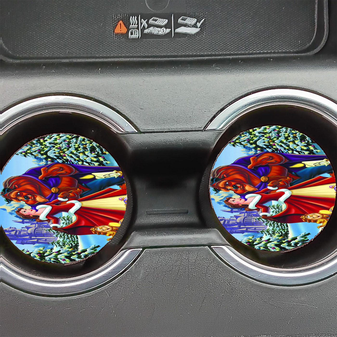 Beauty N The Beast Disney 1 Car Coasters