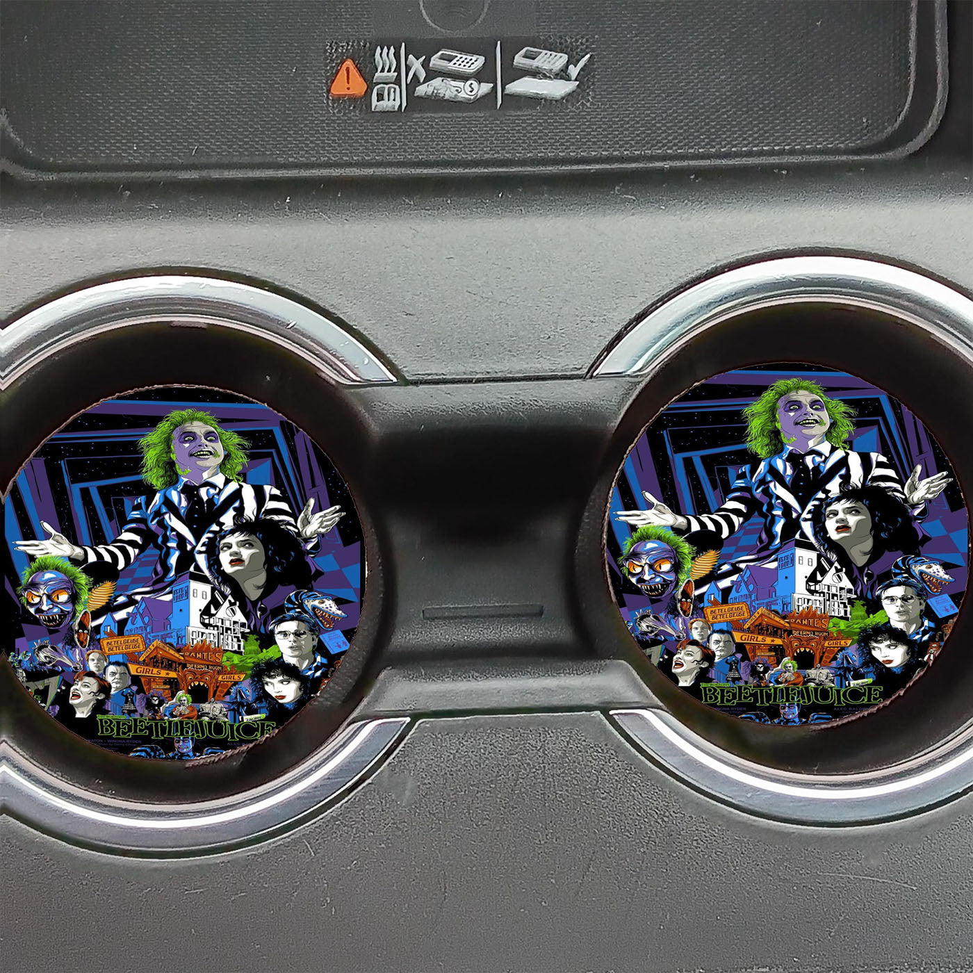 Beetlejuice Tim Burton Car Coasters