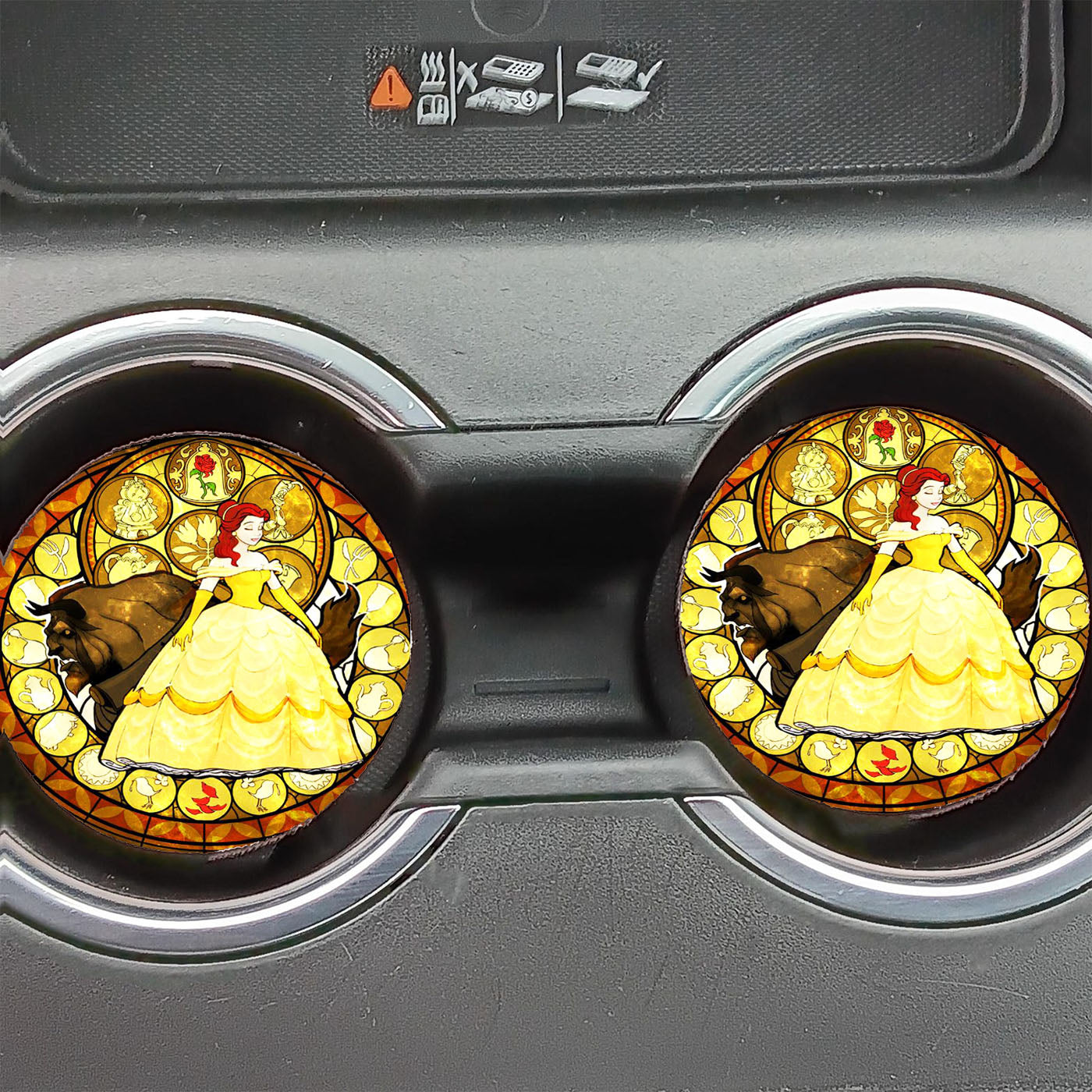 Belle Beauty The Beast Disney Car Coasters