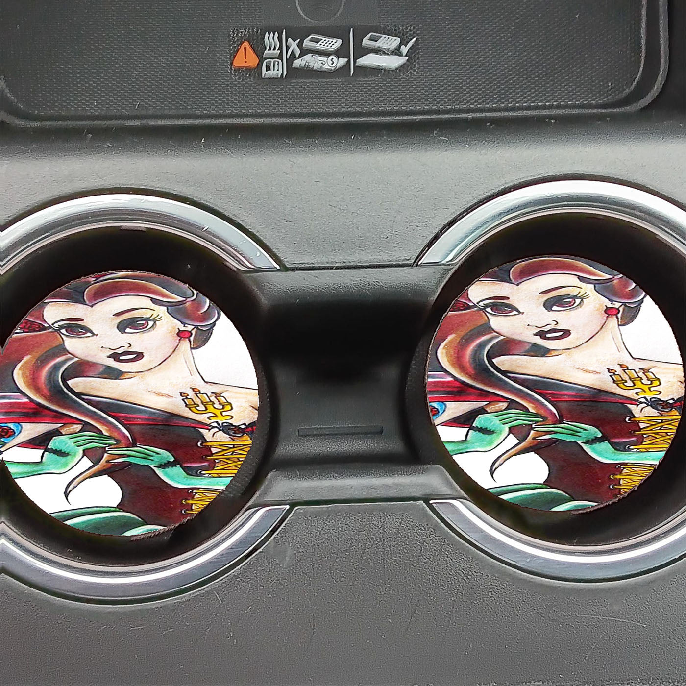 Belle Gothic Car Coasters