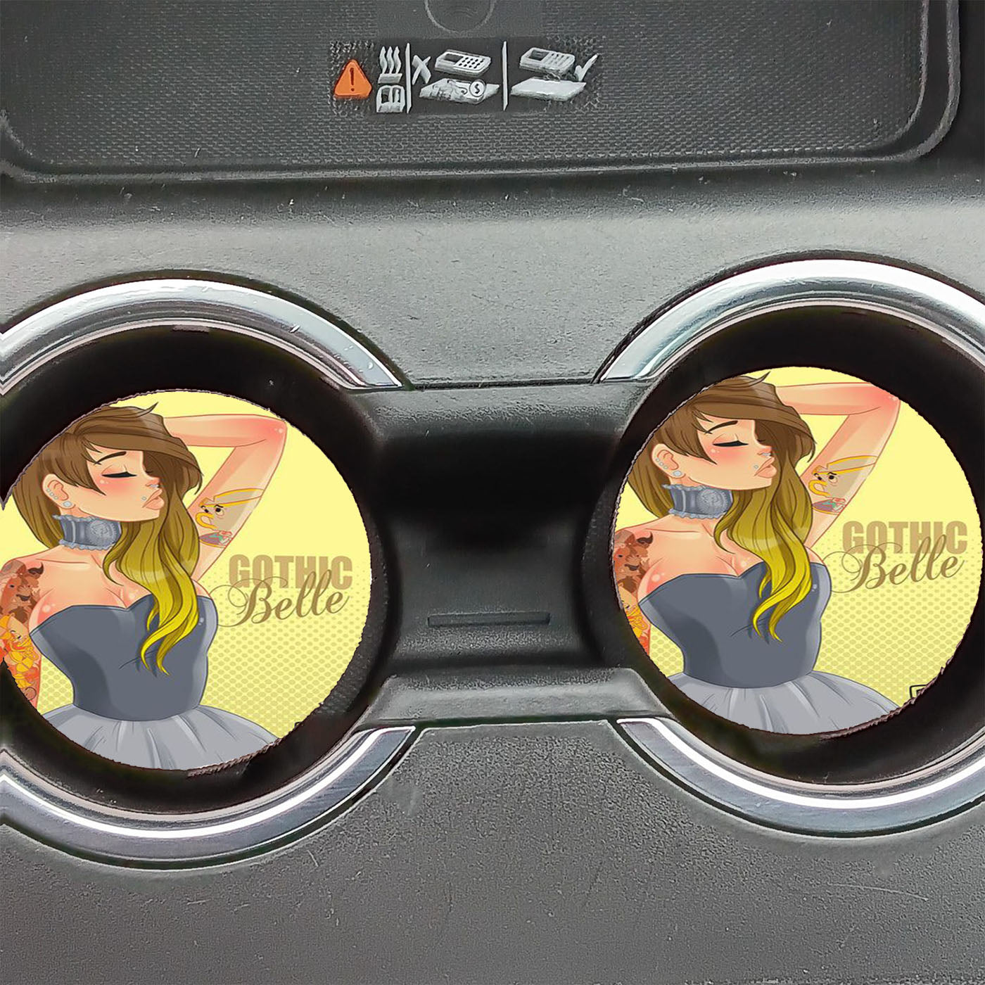 Belle Gothic Disney Car Coasters