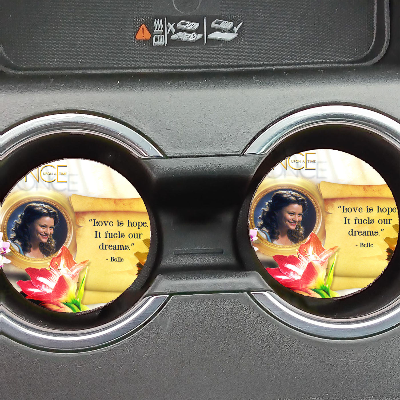 Belle Once Upon A Time Car Coasters