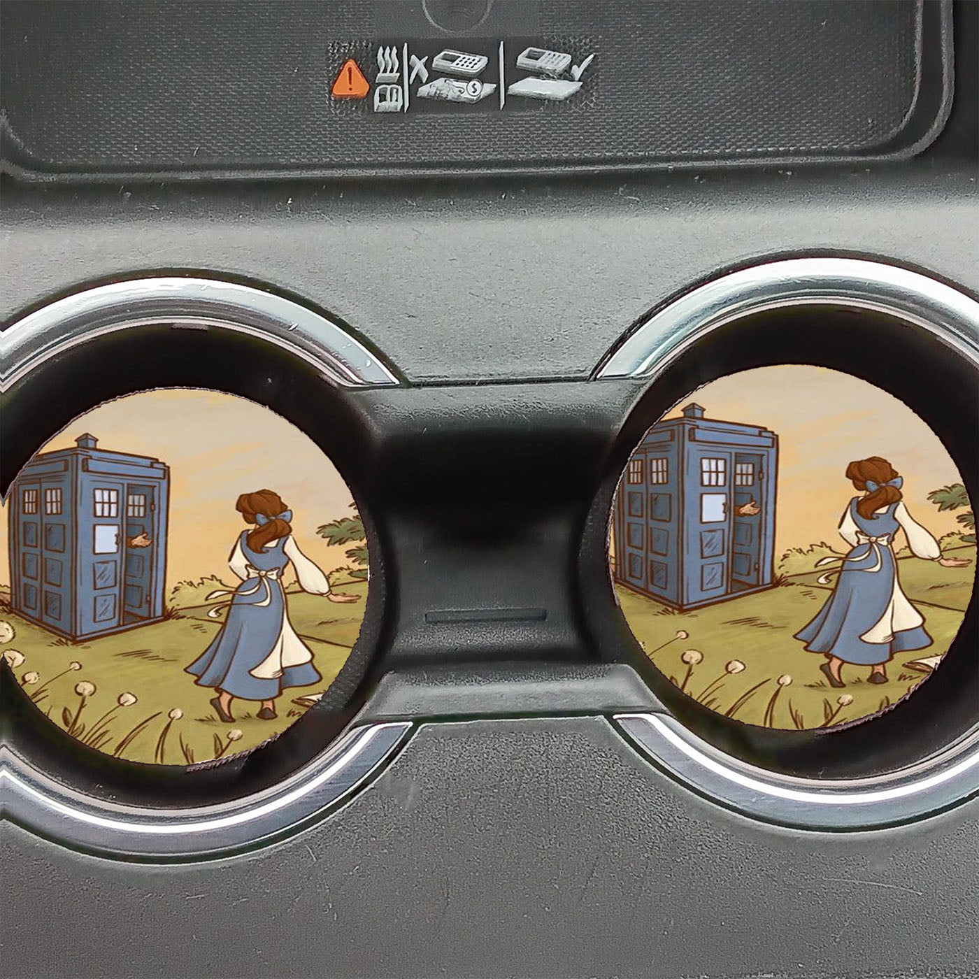 Belle Tardis Car Coasters