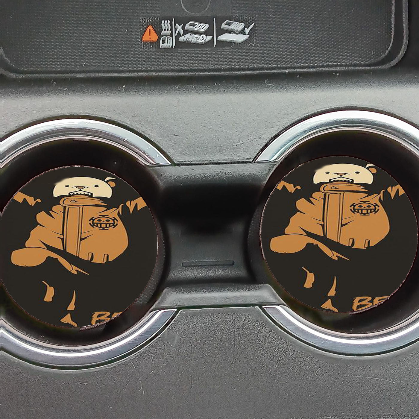 Bepo Heart Pirate One Piece Car Coasters
