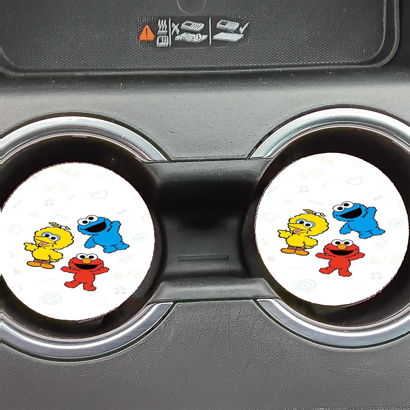 Big Bird Elmo Cookie Mon Car Coasters