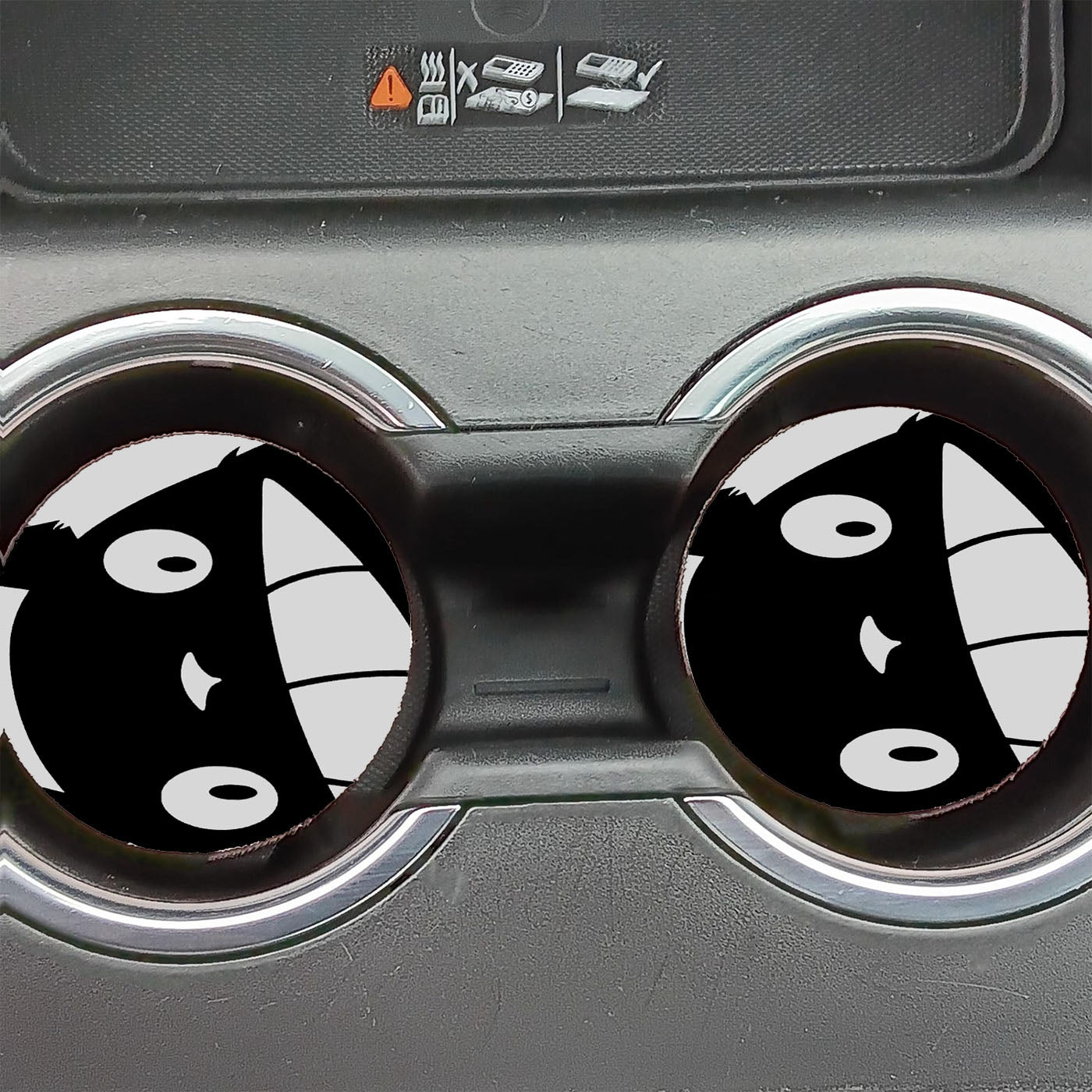 Big Totoro Silhouette Car Coasters