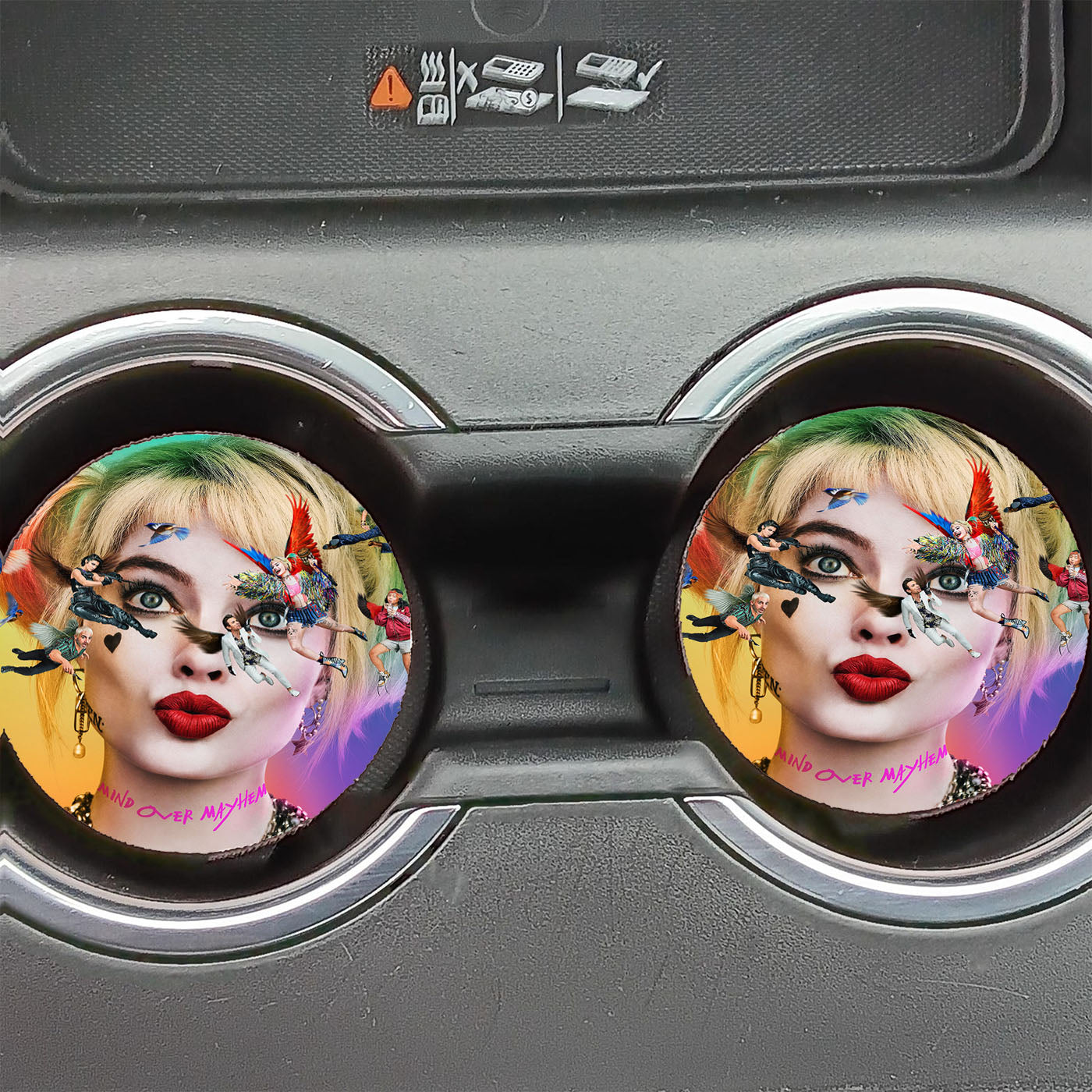 Birds Of Prey Harley Quinn Margot Robbie Movie Characters Poster Car Coasters