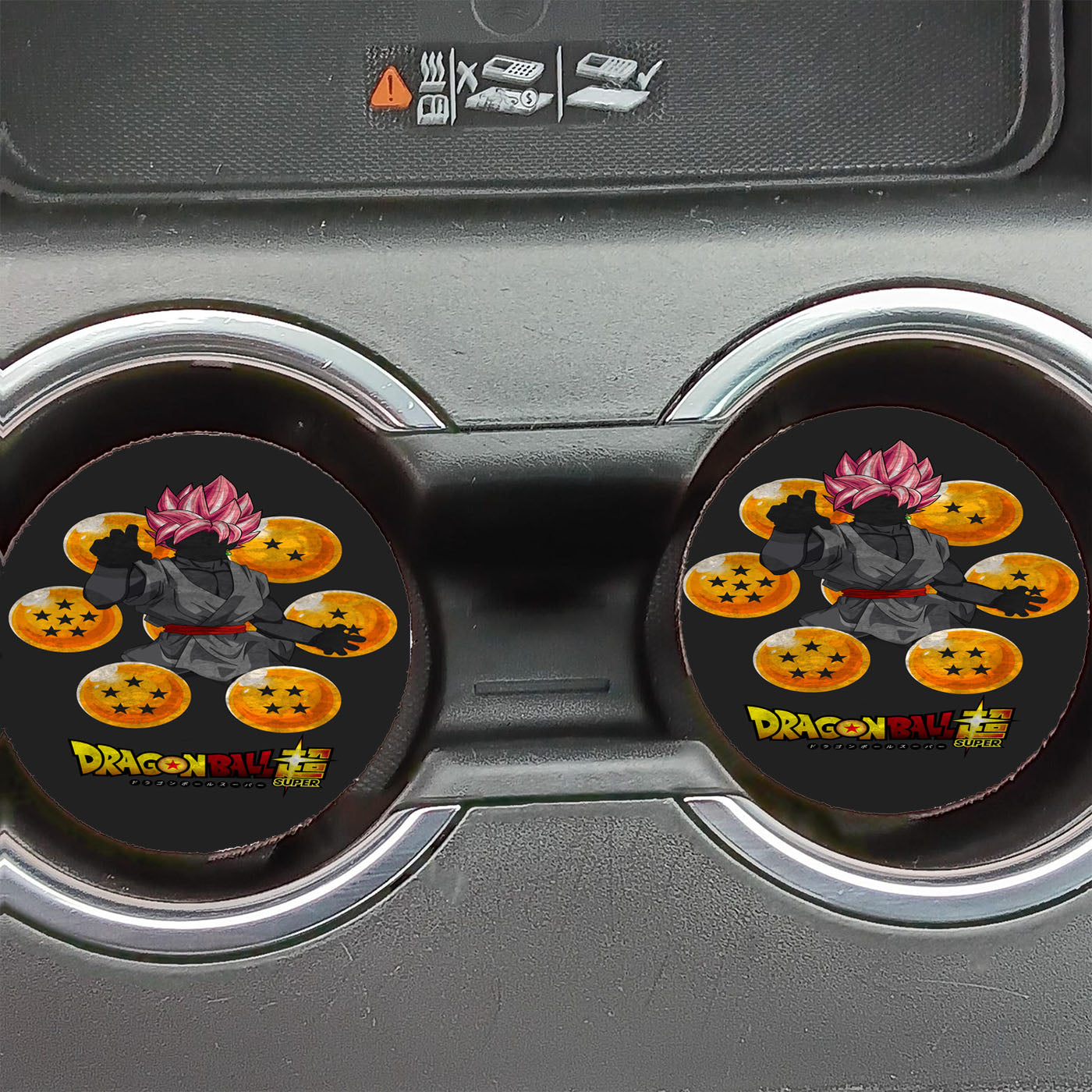 Black Goku Car Coasters