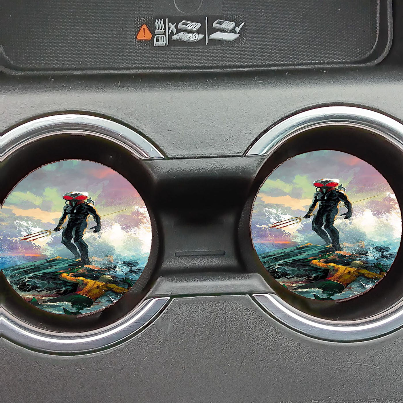 Black Manta Comic Car Coasters