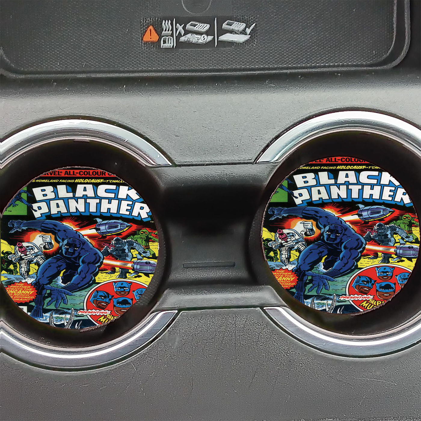 Black Panther Comic Car Coasters