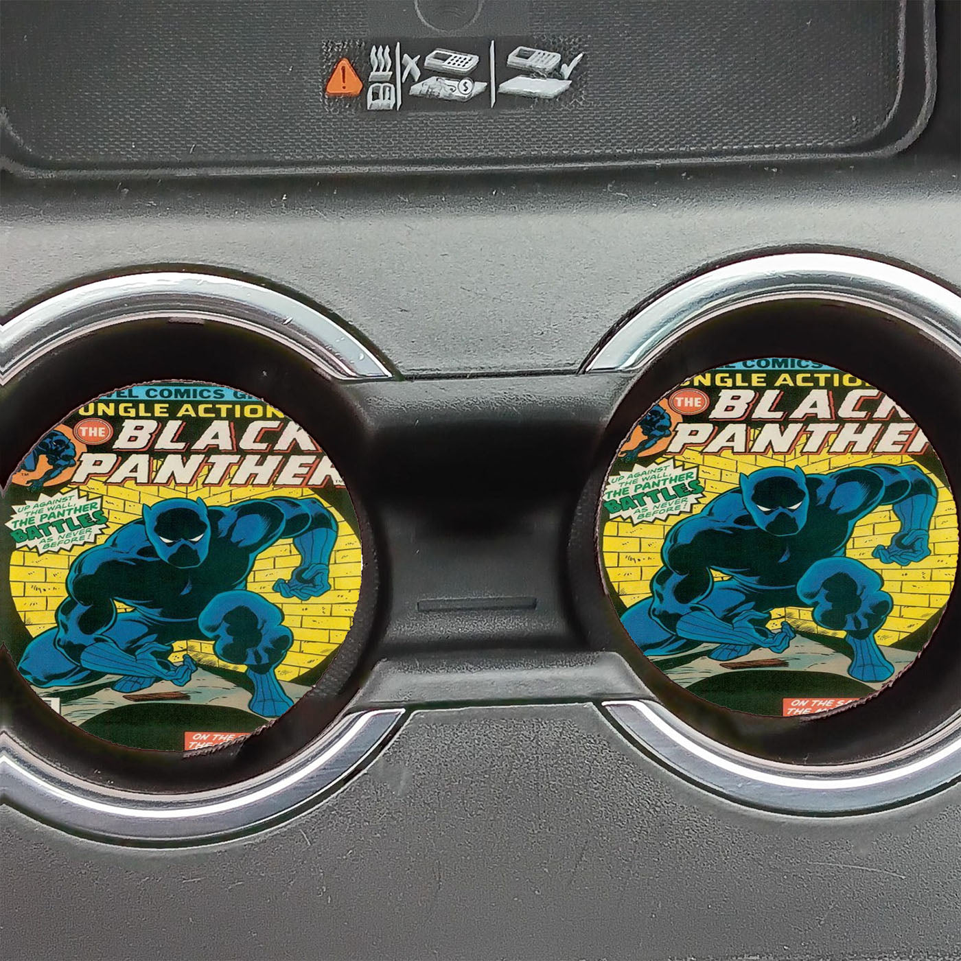 Black Panther Marvel Comic Car Coasters