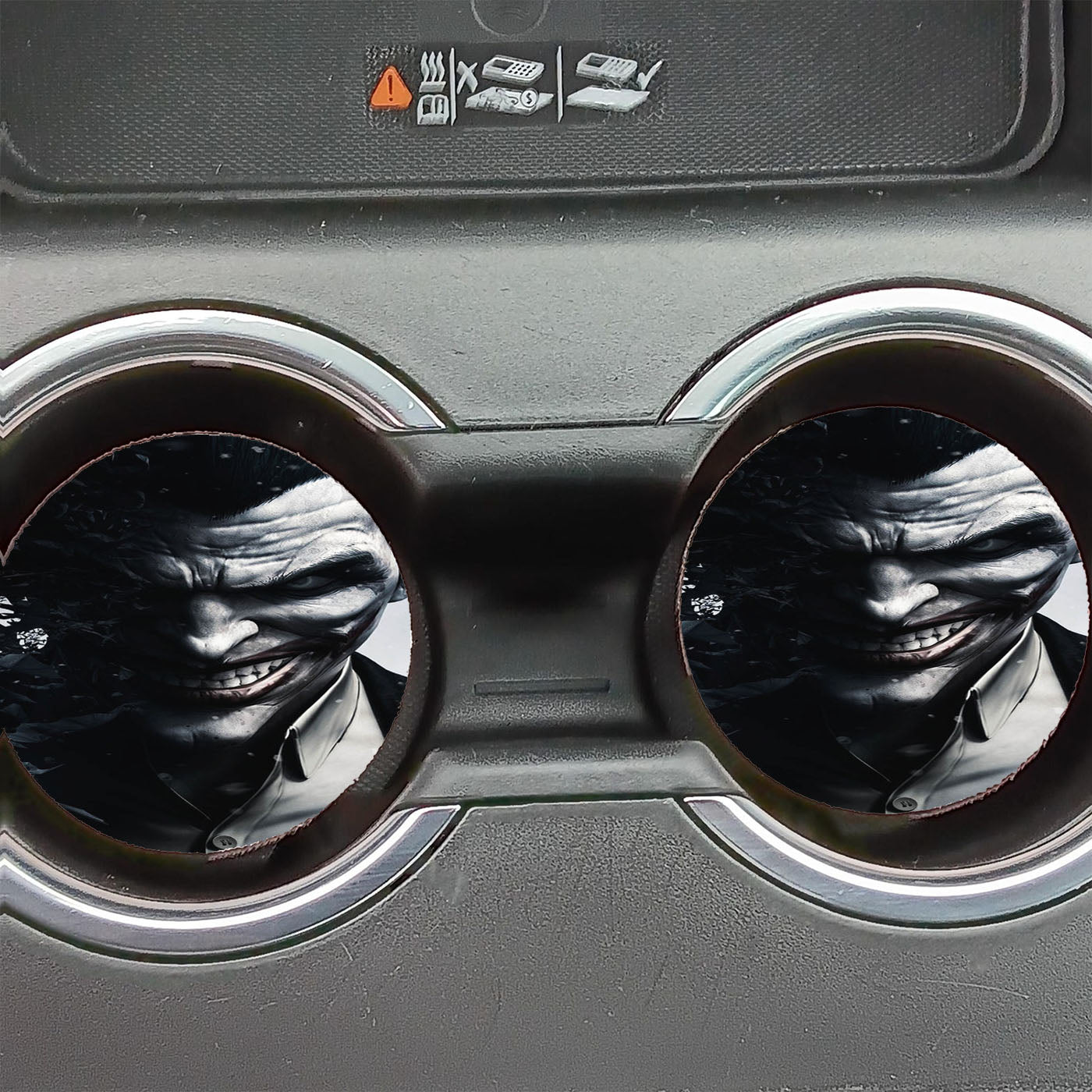 Black White Joker Car Coasters