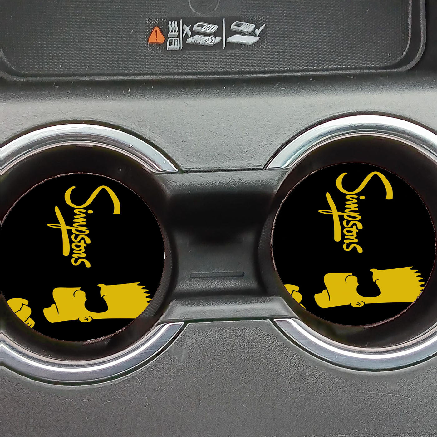 Black Yellow Bart Simpsons  Car Coasters