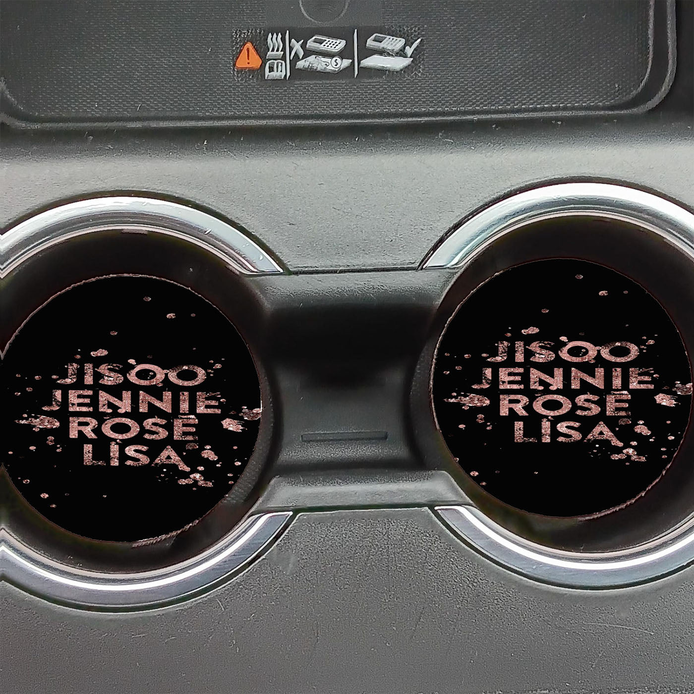 Blackpink Font Art Paint Car Coasters
