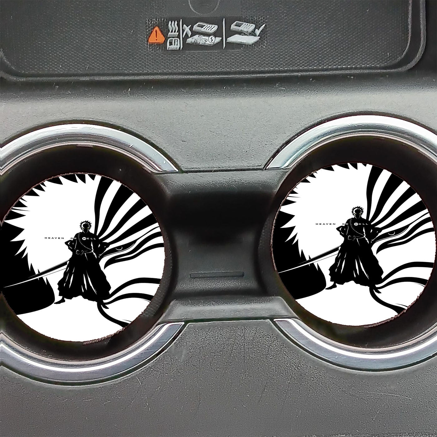 Bleach Ichigo Black And White Car Coasters
