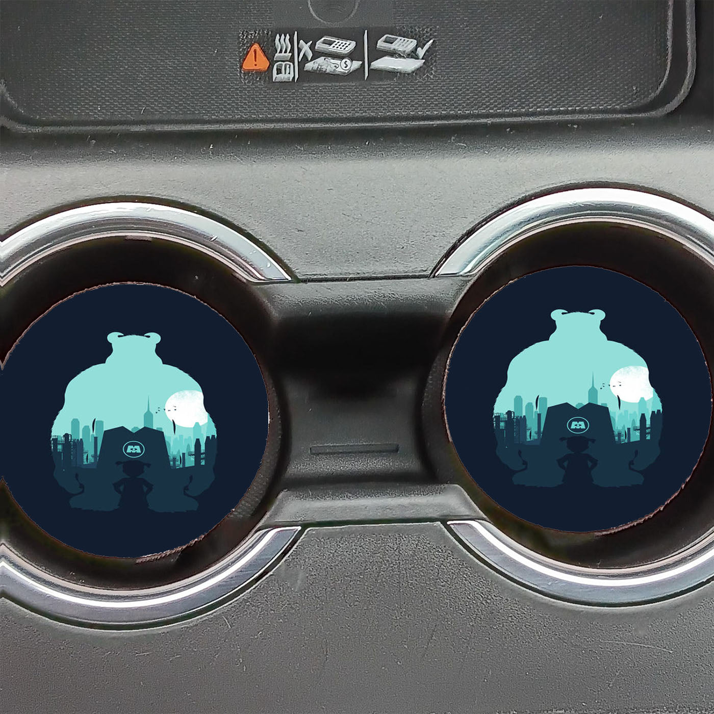 Blue Monster Inc Car Coasters