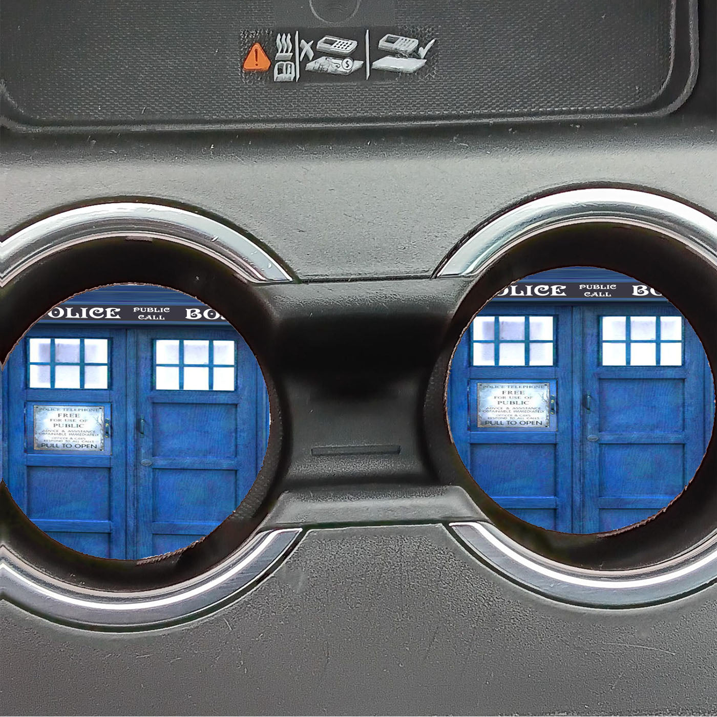 Blue Police Call Box Tardis Car Coasters