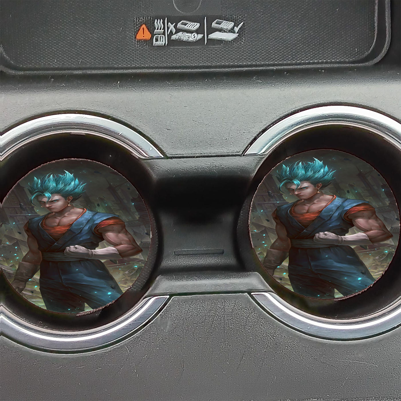 Blue Vegeta Dragon Ball Z Car Coasters