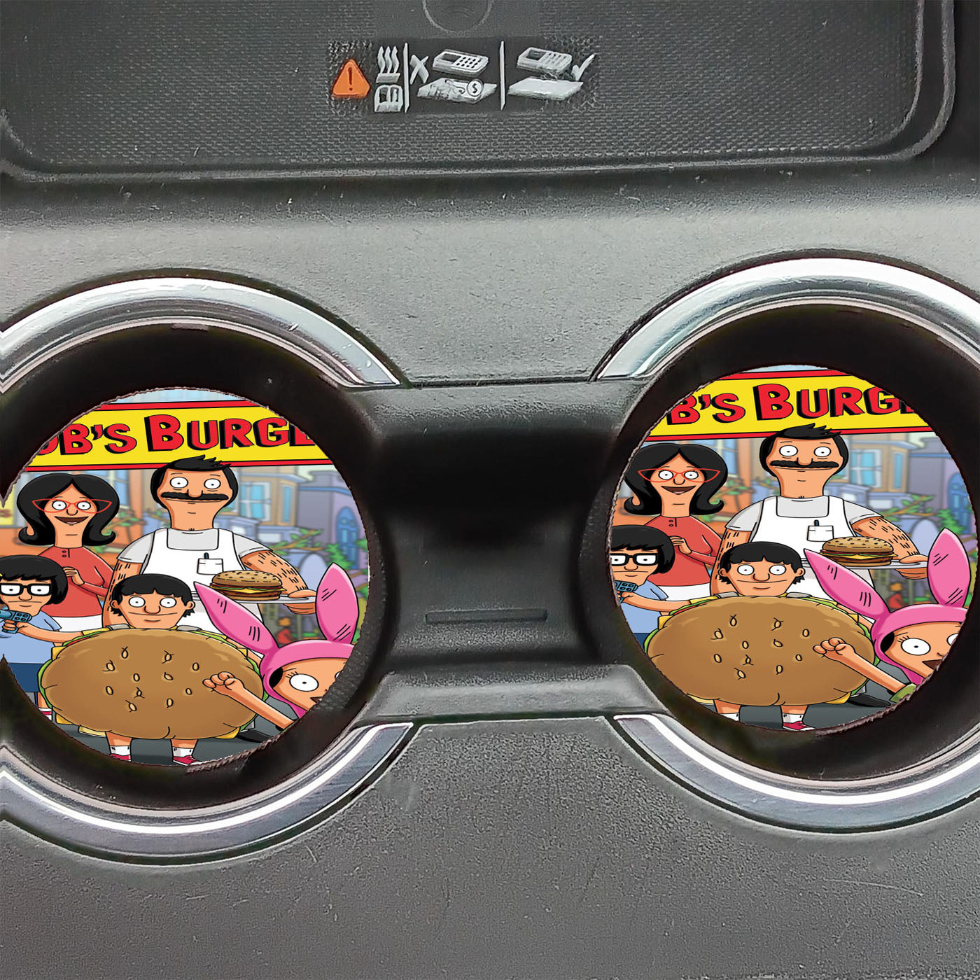 Bobs Burgers Family Cook Car Coasters