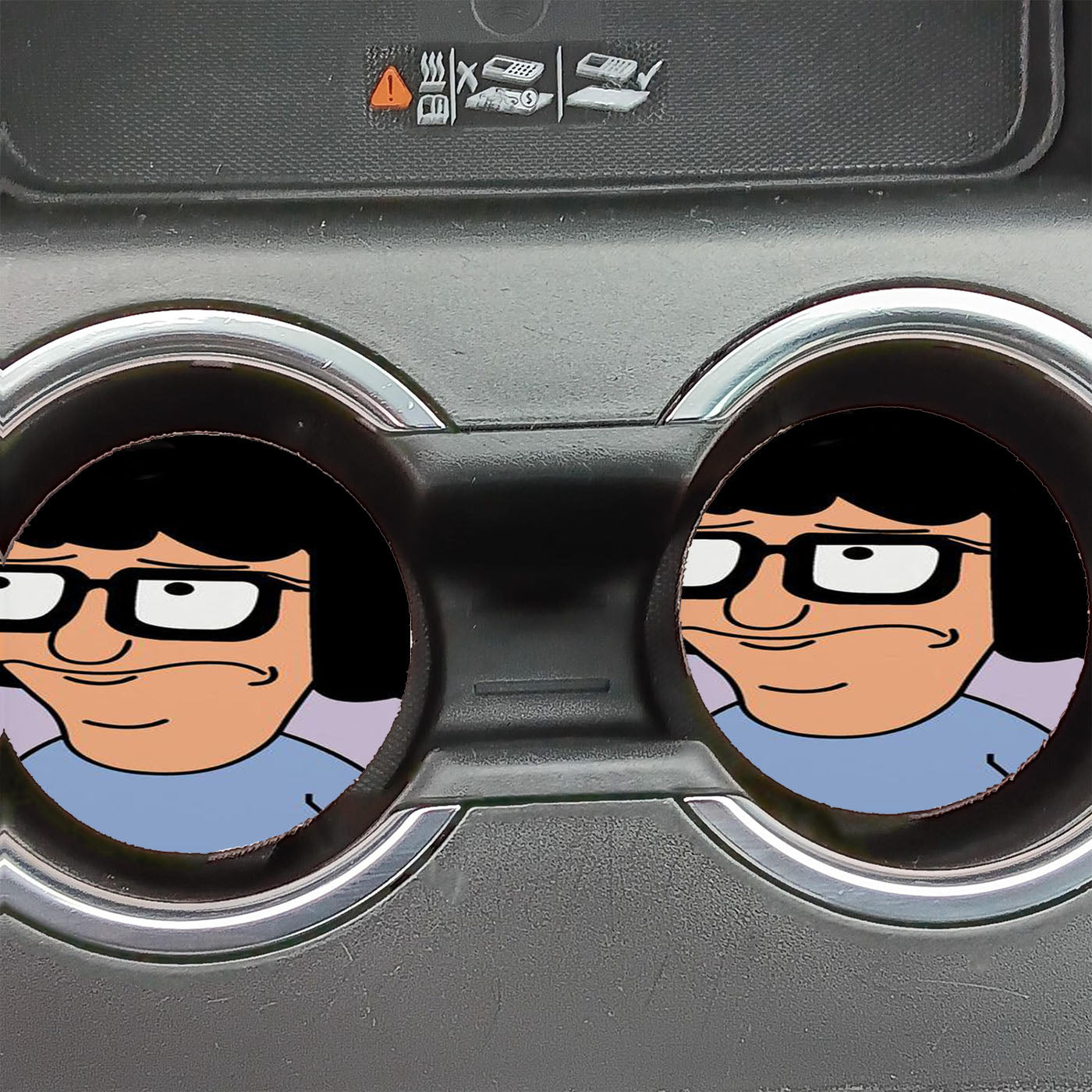 Bobs Burgers Tina Everything Is Okay Car Coasters