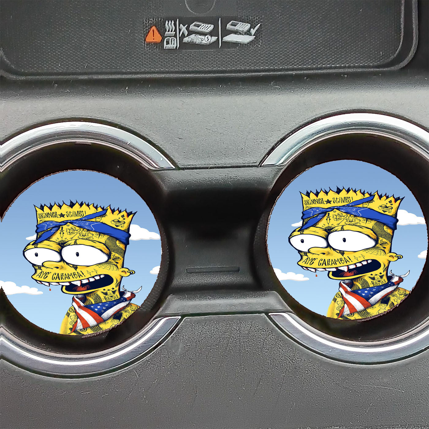 Bootleg Bart Car Coasters