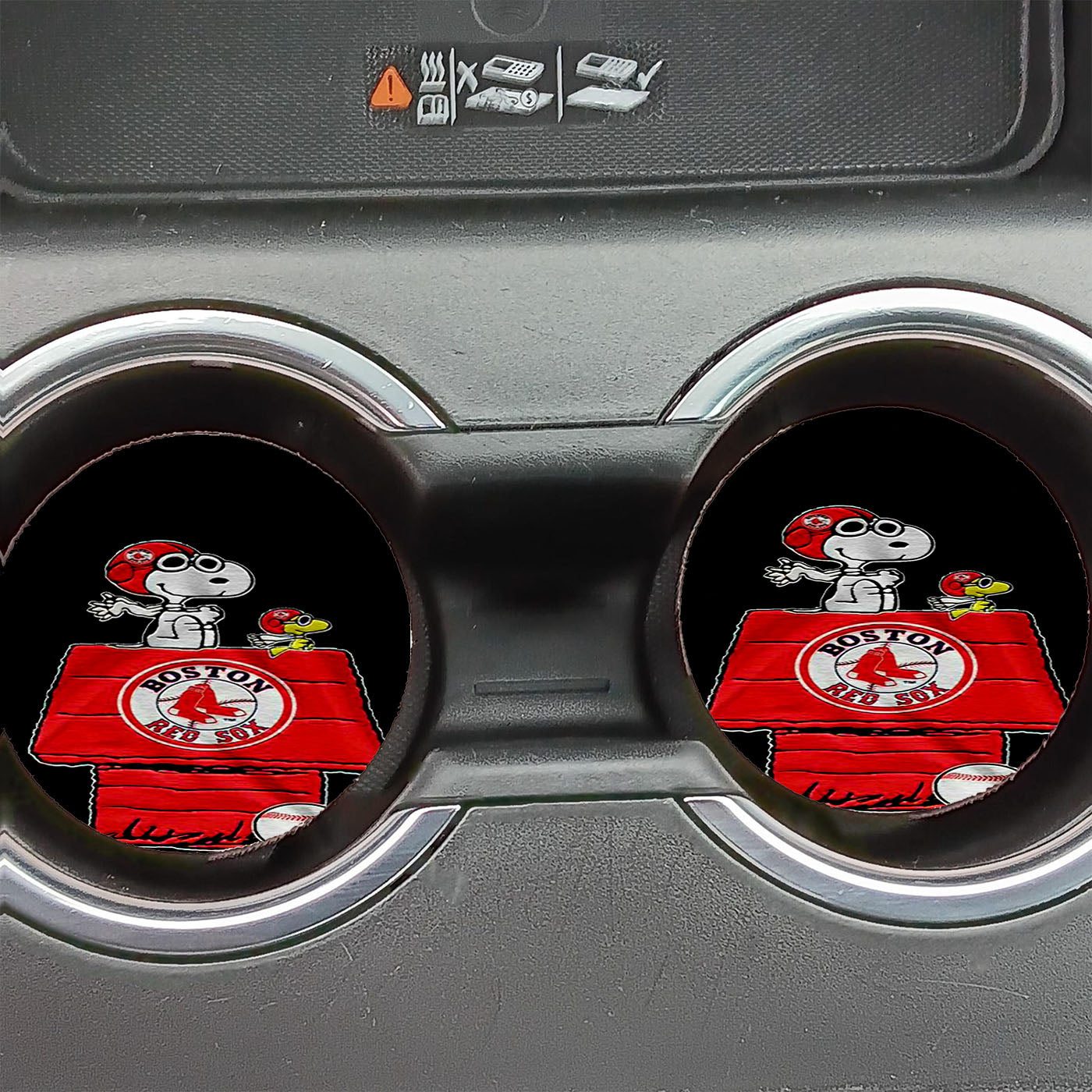 Boston Red Sox Snoopy Car Coasters
