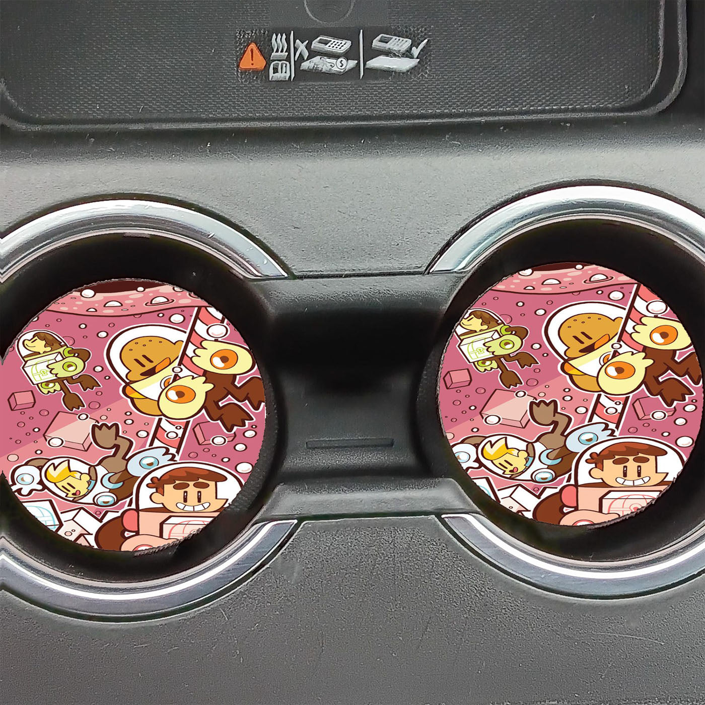 Braves Warriors Comic Car Coasters