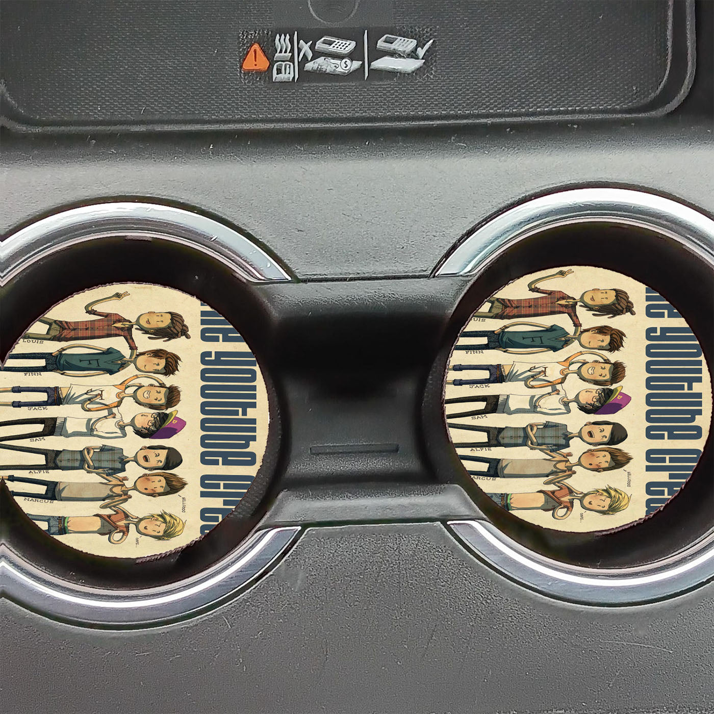 British Youtubers Crew In Art  Car Coasters