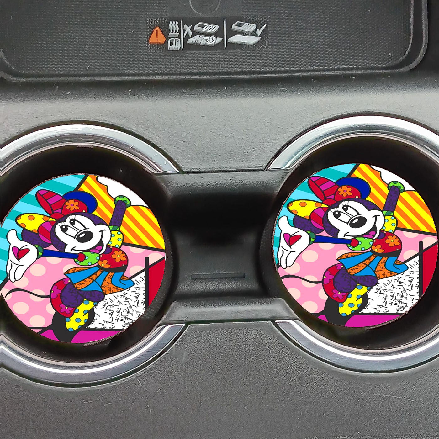 Britto Art Minnie Mouse Car Coasters
